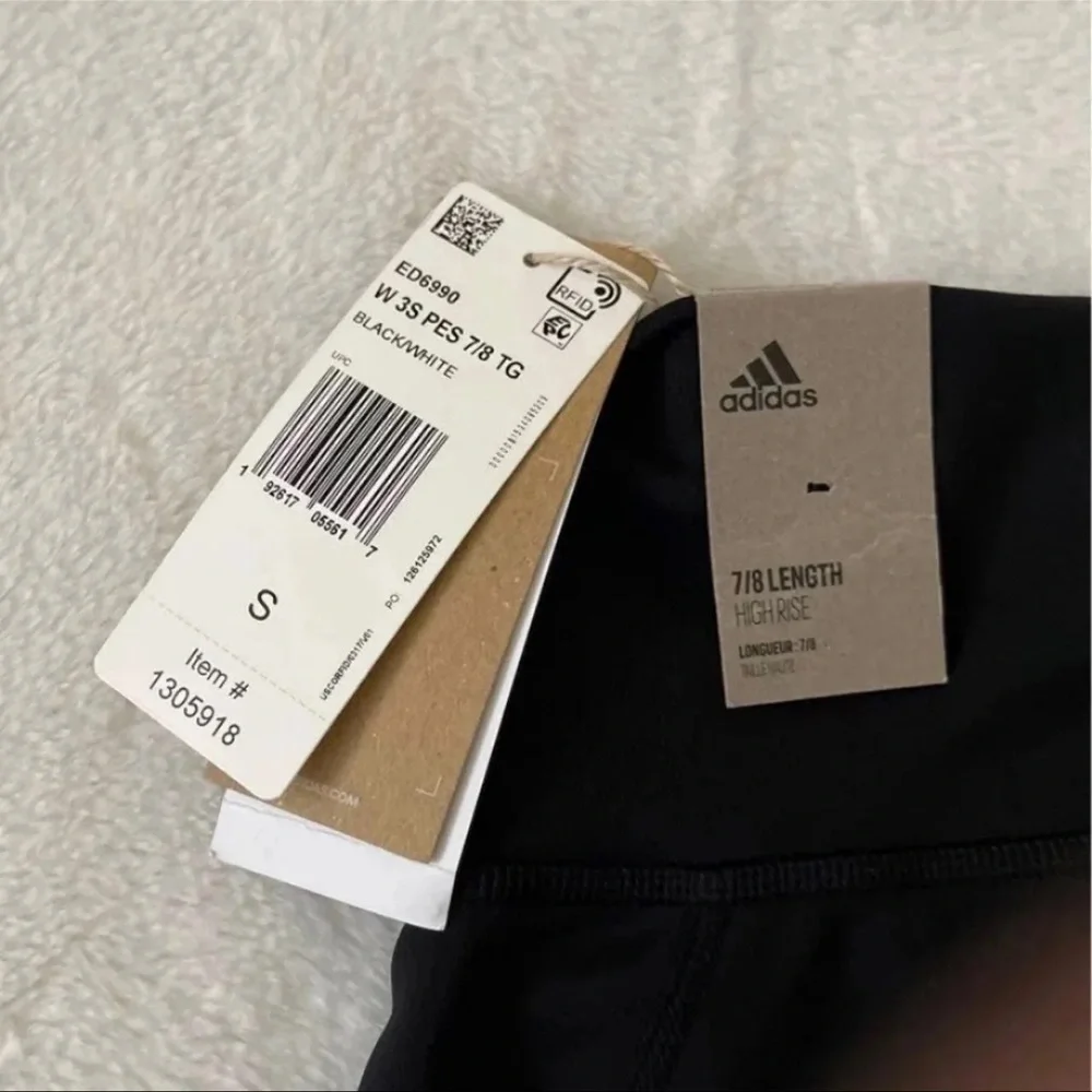 (NWT) Adidas Women’s 7/8 3-Stripe Active Legging in Black - Picture 9 of 12